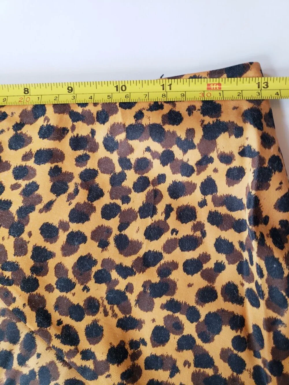& Other Stories Leopard Cheetah Print Satin Bias Cut A-Line Midi Skirt